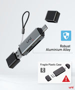 Lector de tarjetas USB C y USB 3.0 a SD/MicroSD | UHS-I | PÍXEL