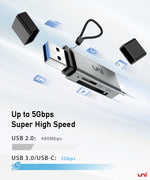 Lector de tarjetas USB C y USB 3.0 a SD/MicroSD | UHS-I | PÍXEL