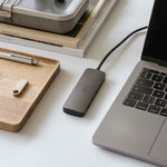 Концентратор USB-C (5 в 1) | 4*USB-C+PD | Уфлэт