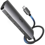 Концентратор USB-C (5 в 1) | 4*USB-C+PD | Уфлэт