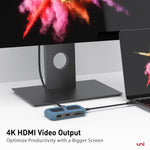 USB-C 8 in 1 ハブ | 取り外し可能なケーブル | ユニオンプロ