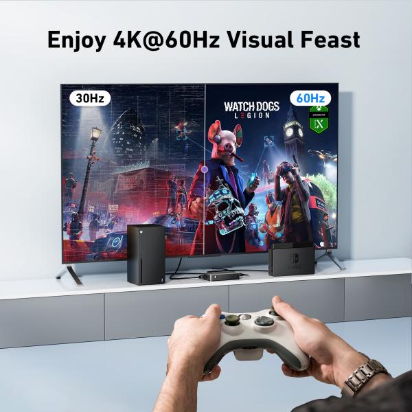 HDMI-schakelaar 3 in 1 met afstandsbediening  | 4K@60Hz