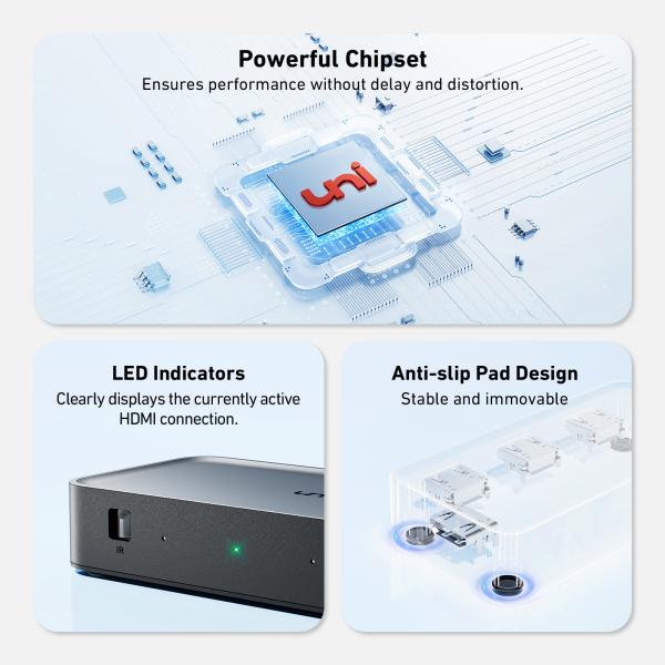 HDMI-schakelaar 3 in 1 met afstandsbediening  | 4K@60Hz