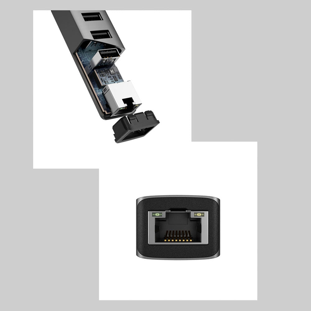 Adaptateur USB Type-C vers 3 USB3.0 +SD+TF Réf : 0301680-AD-USB-C 5EN1.