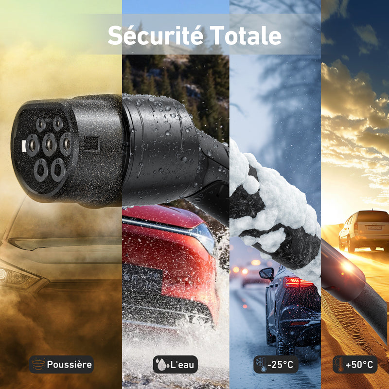 uni Type 2 充電ケーブル 3.68 kW、単相 | 6-16A