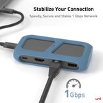 USB-C 8-in-1-Hub | Abnehmbares Kabel | Union Pro