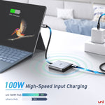 100W Fast Cahrge Multiport Adapter for daily Use uni USB C 3 in 1 Hub