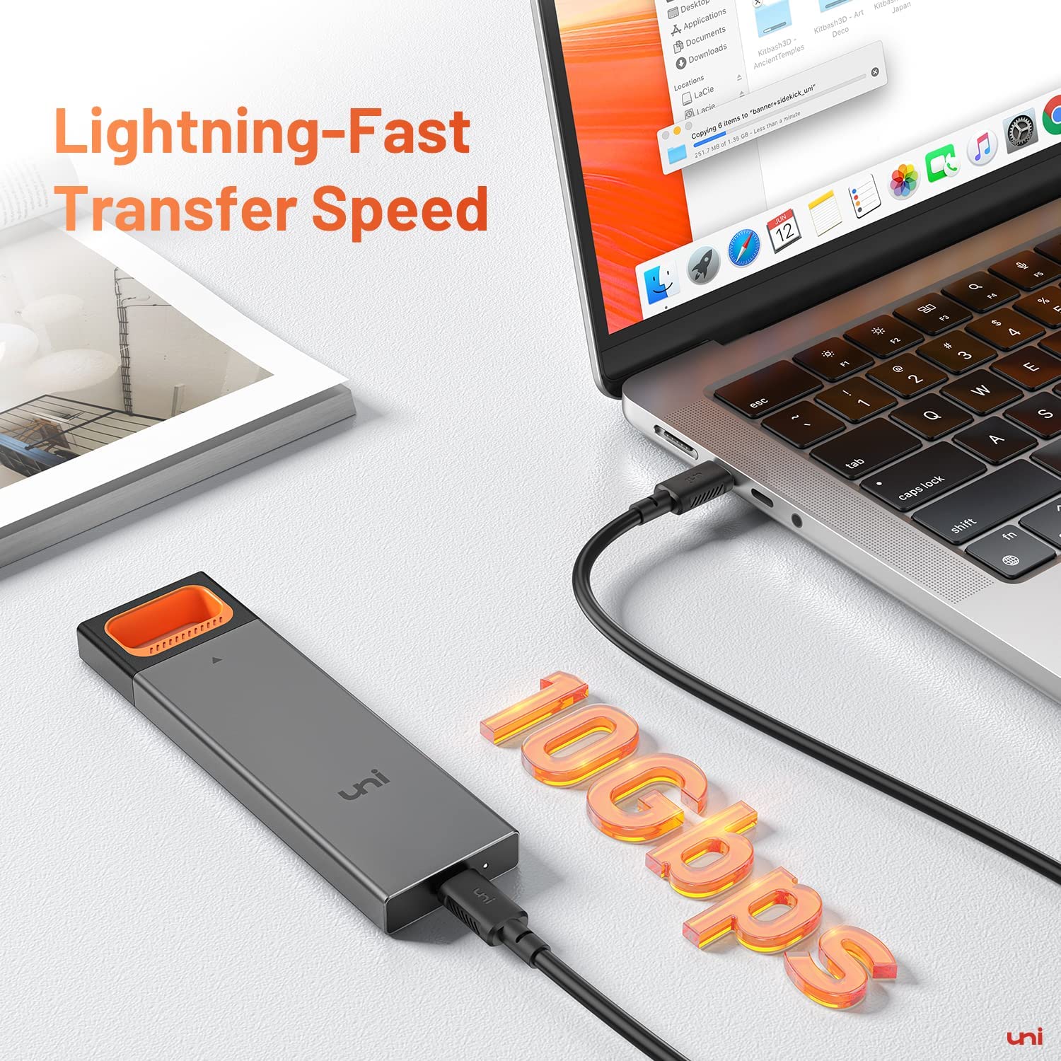 M.2 SSD Enclosure (Tool Free) Lightning-Fast Transfer Speed