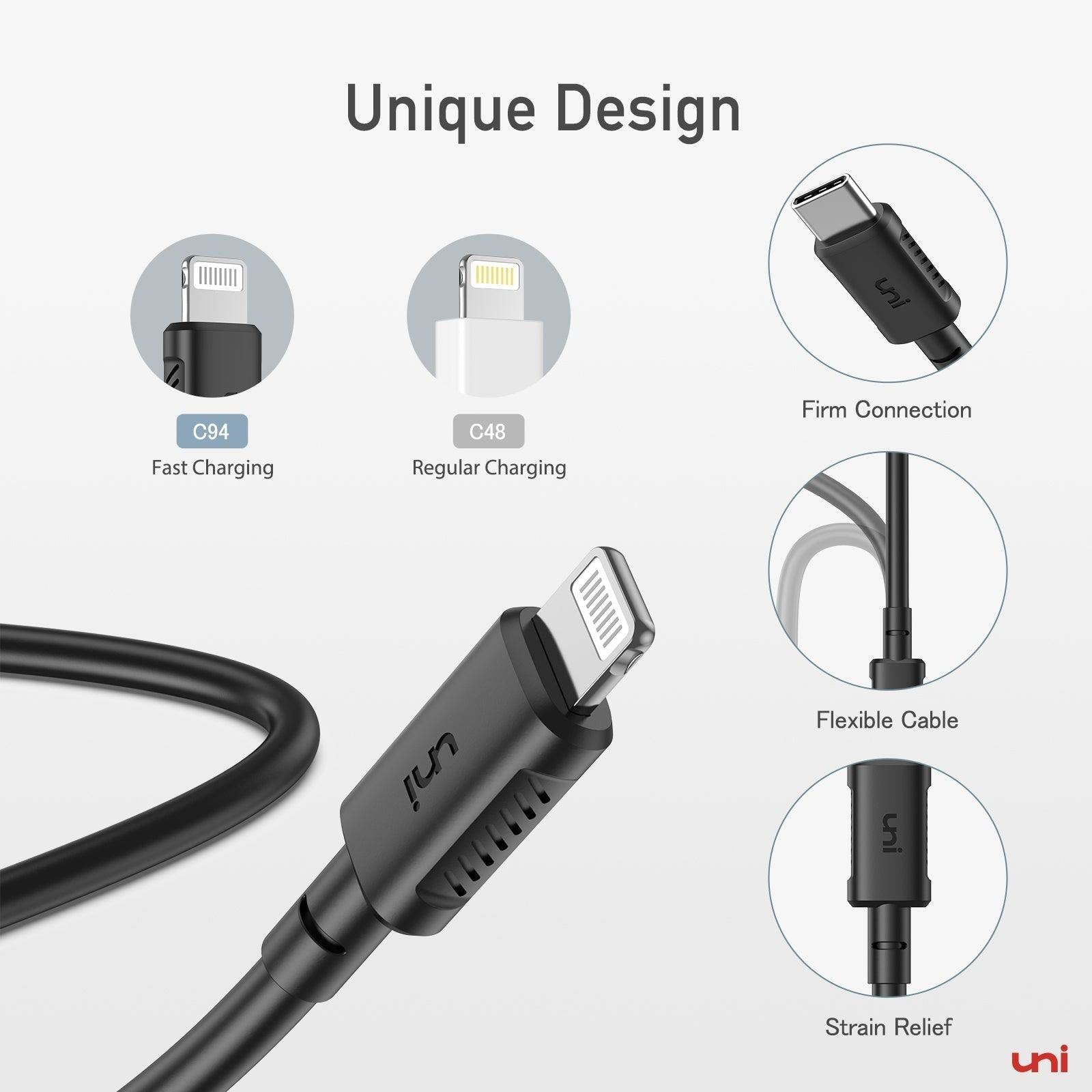 UC-020-IP, USB corto - Cable Lightning para iPhone