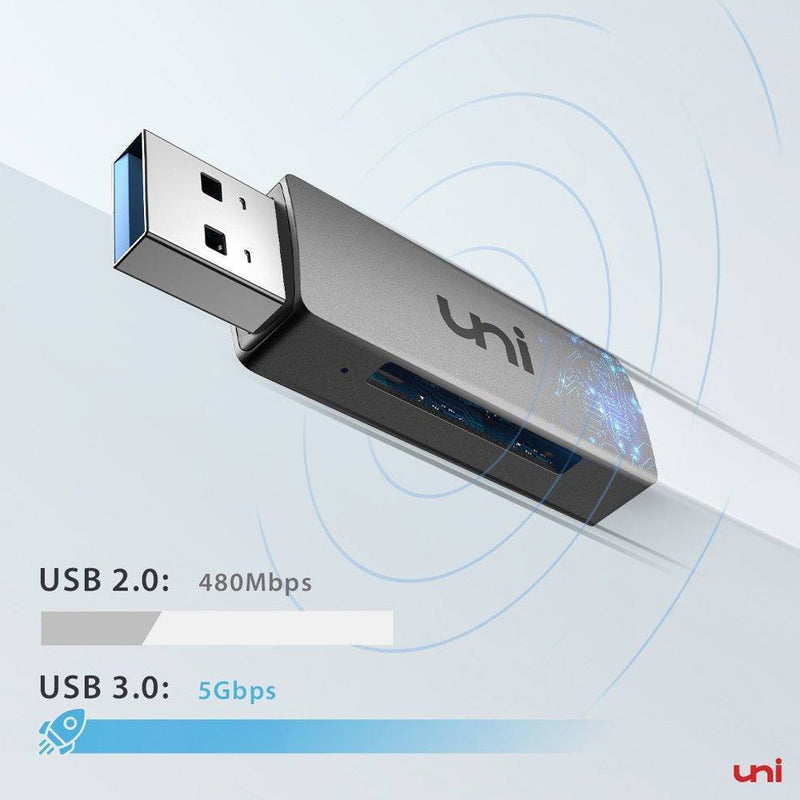 Adaptateur de lecteur de carte mémoire portable Usb 3.0 en aluminium pour  carte Micro Sd / adaptateur de lecteur de carte tf