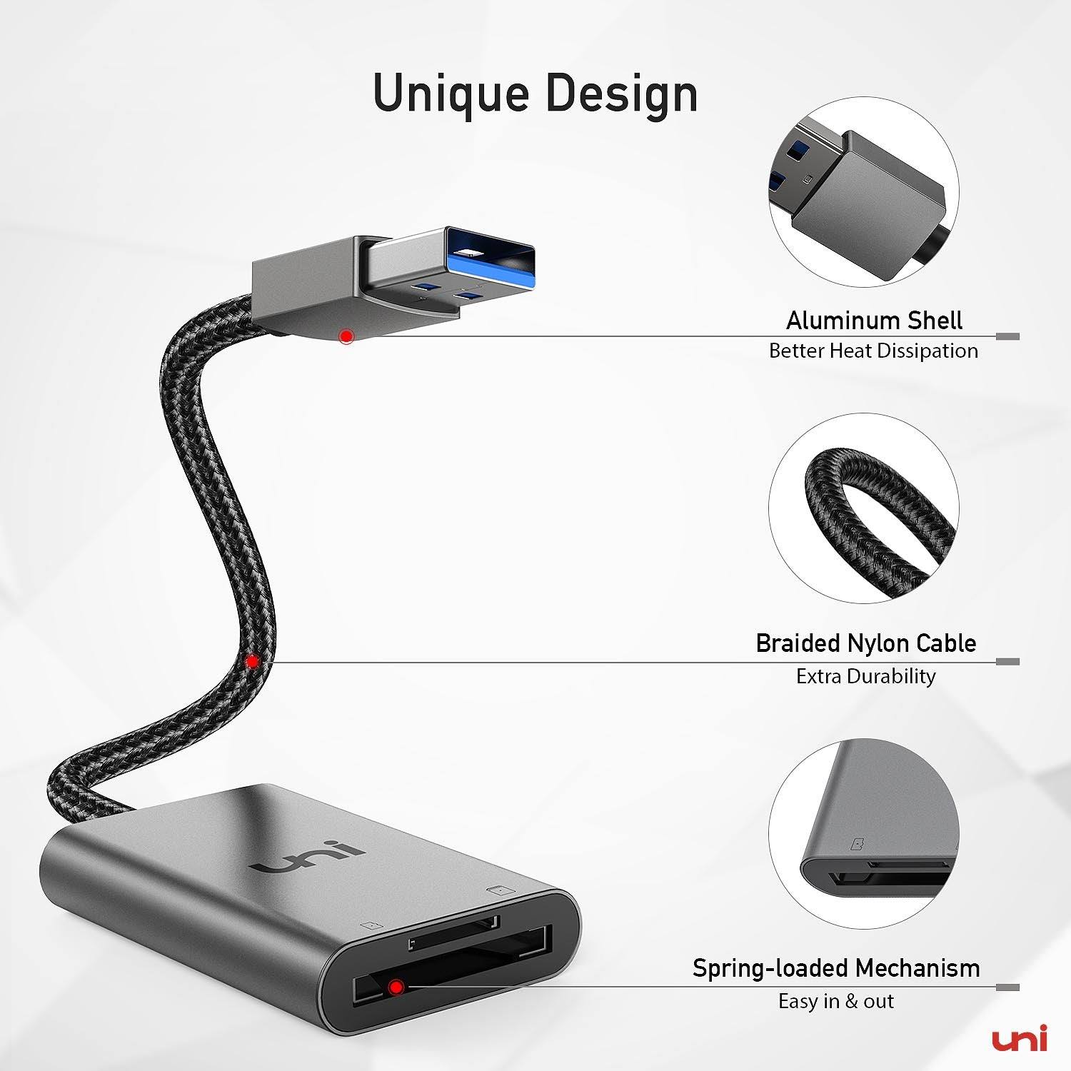 USB-A to SD/MicroSD Card Reader | UHS-I | PIXEL