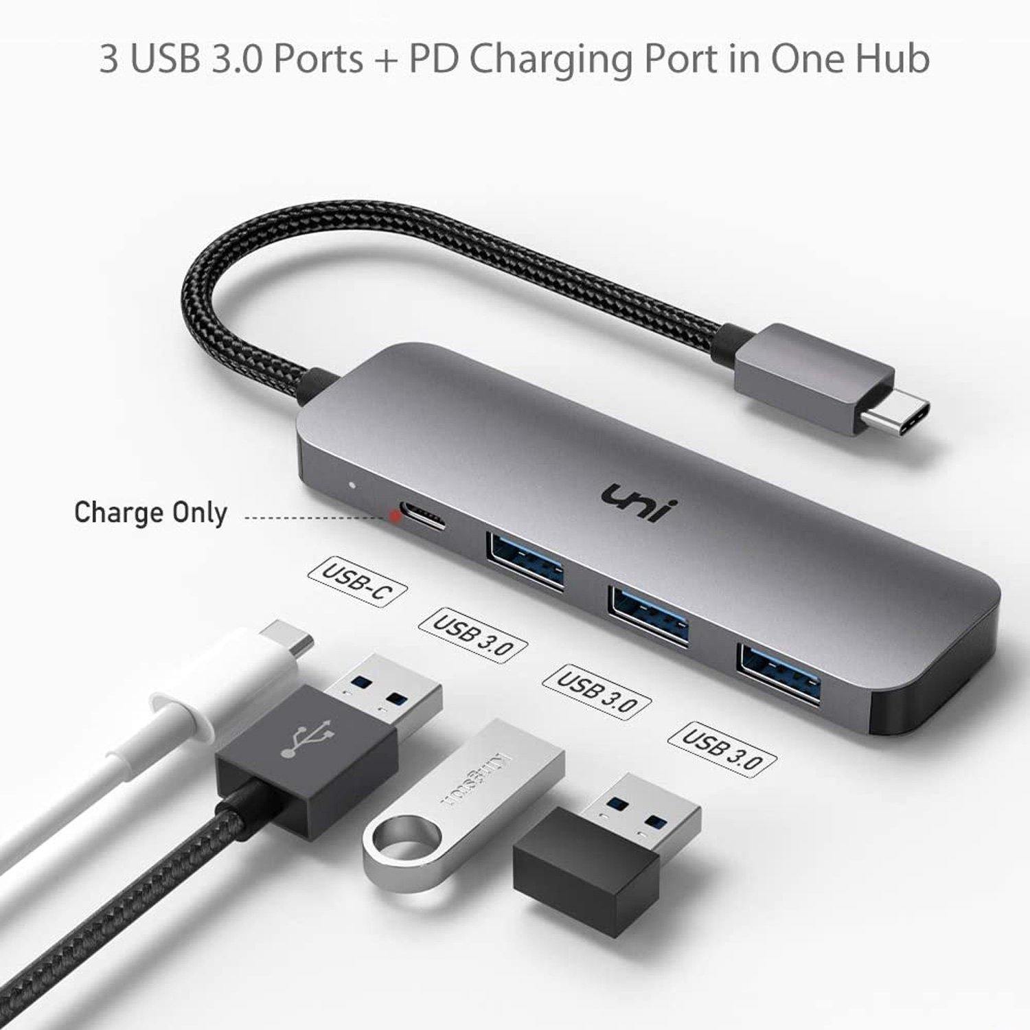 USB-C-Hub (4 in 1) | PD | Uflat