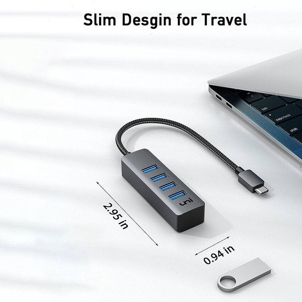 Hub USB C, Aceele Ultra Slim USB 3.0 Adaptateur USB Type C à 4