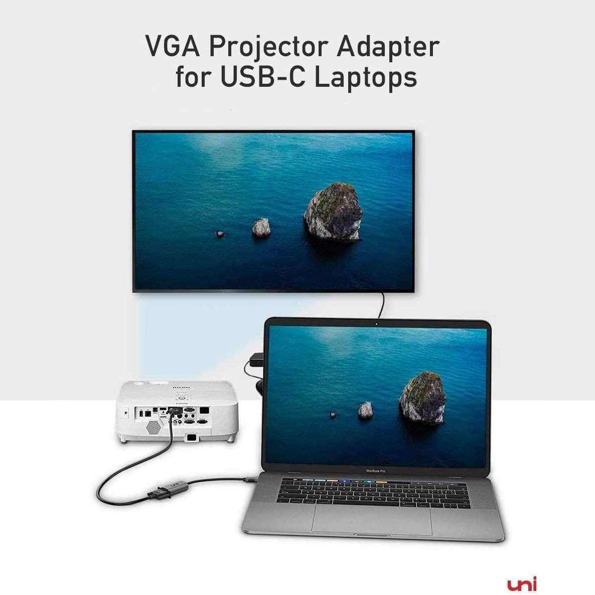 USB C to VGA Adapter - Gray | uni